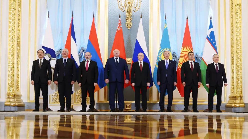 Díaz-Canel y los presidentes de la Unión Económica Euroasiática en Moscú.
